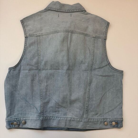 Madewell Denim Oversized Boxy Vest in Fitzgerald Wash size XL New with tags - Picture 5 of 5